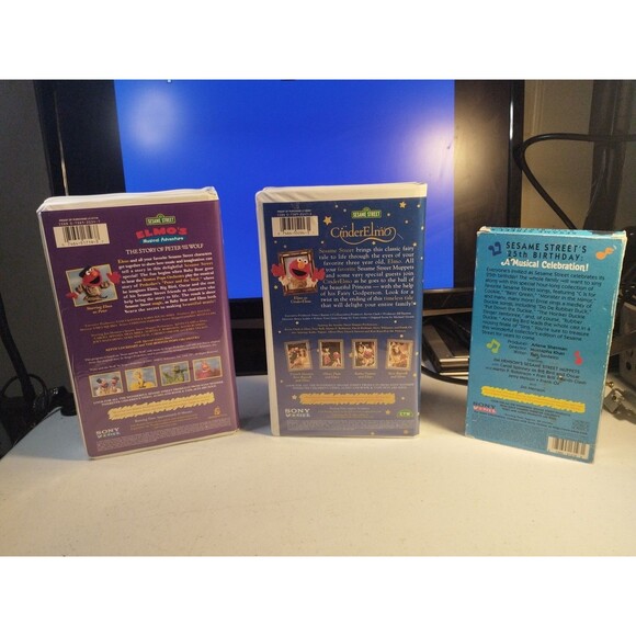 Lot of 3 Sesame Street VHS - Cinderelmo, Elmo's Musical Adventure, 25th Birthday - Picture 2 of 7